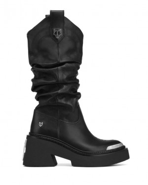 Botas Plataforma Naked Wolfe Stable Mujer Negros | MEXICO 581036HFL