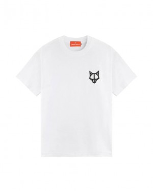 Camiseta Naked Wolfe Logo Hombre Blancos | MEXICO 176042GPM