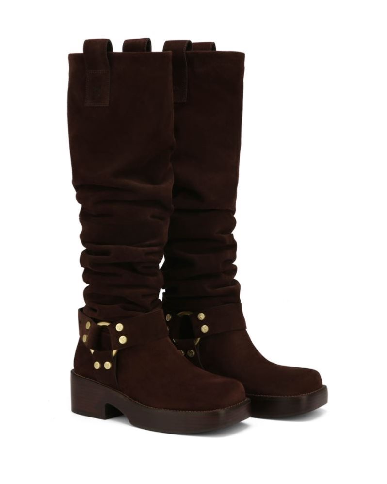 Botas Hasta La Rodilla Naked Wolfe Crook Suede Mujer Chocolate | MEXICO 468397PUF