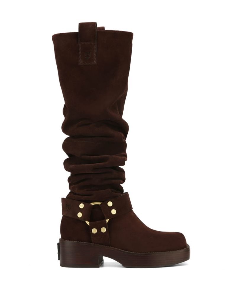 Botas Hasta La Rodilla Naked Wolfe Crook Suede Mujer Chocolate | MEXICO 468397PUF