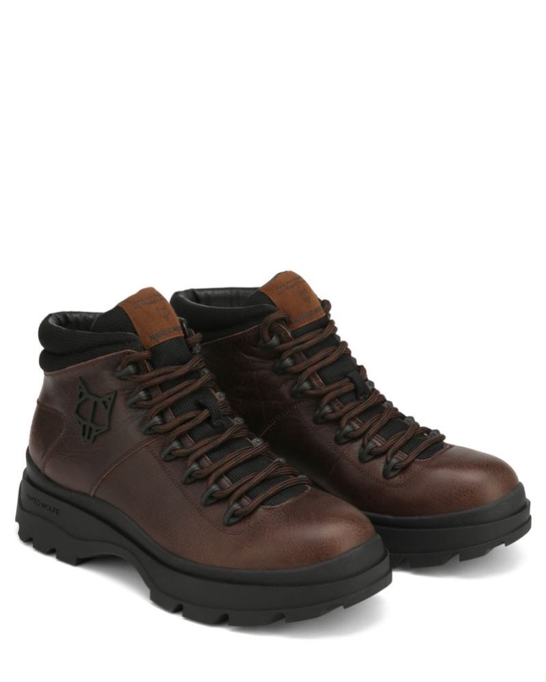 Botas Naked Wolfe Aspen Leather Hombre Marrom | MEXICO 807592KHC