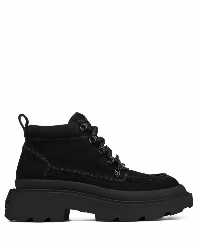 Botas Naked Wolfe Drown Nubuck Hombre Negros | MEXICO 263798TMH