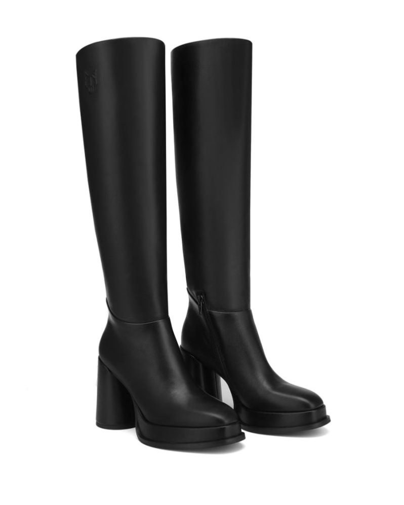 Botas Plataforma Naked Wolfe Carrie Leather Mujer Negros | MEXICO 640781MRX