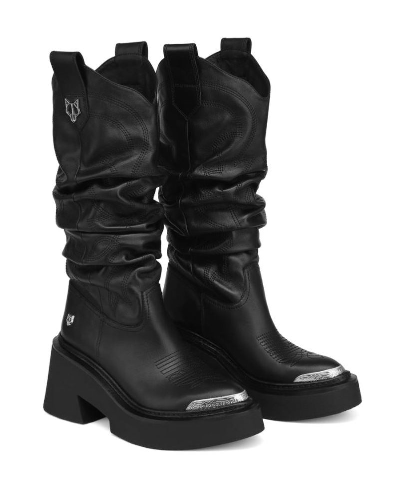 Botas Plataforma Naked Wolfe Stable Mujer Negros | MEXICO 581036HFL