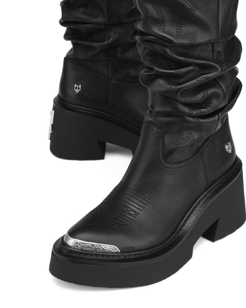 Botas Plataforma Naked Wolfe Stable Mujer Negros | MEXICO 581036HFL