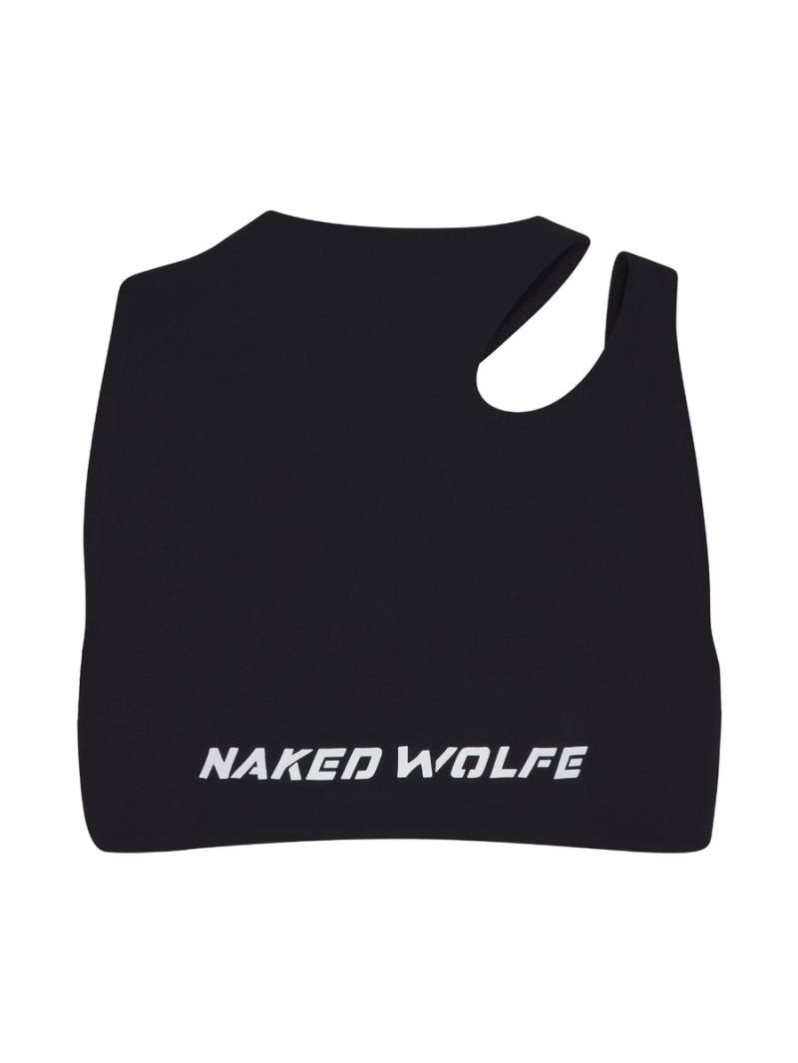 Camiseta Naked Wolfe Cut Out Mujer Negros | MEXICO 612730ZQX