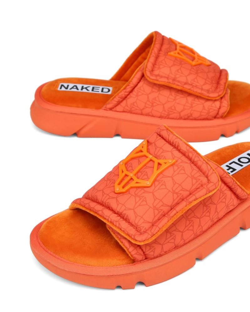 Chanclas Naked Wolfe Alaska Monogram Hombre Naranjas | MEXICO 654107DUI