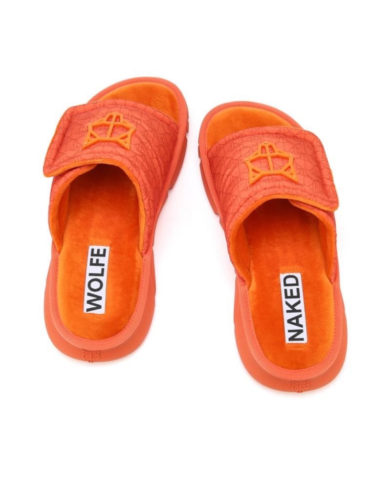 Chanclas Naked Wolfe Alaska Monogram Hombre Naranjas | MEXICO 654107DUI