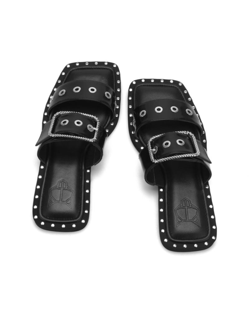 Chanclas Naked Wolfe Daisy Box Mujer Negros | MEXICO 613748HXI