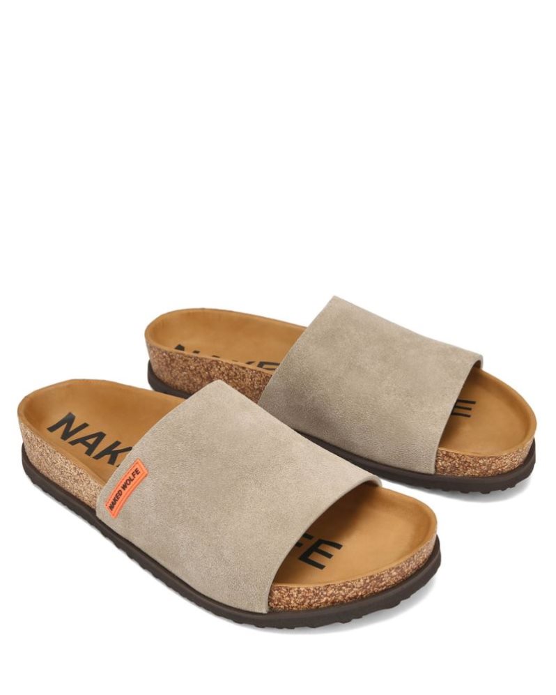 Chanclas Naked Wolfe Moody Suede Hombre Grises Marrom | MEXICO 605149SHG