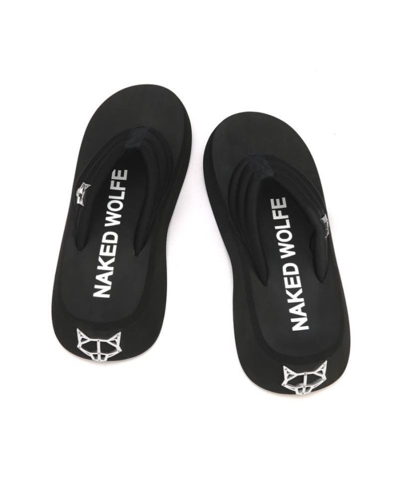 Chancletas Naked Wolfe Damsel Lycra Mujer Negros | MEXICO 150728VCB