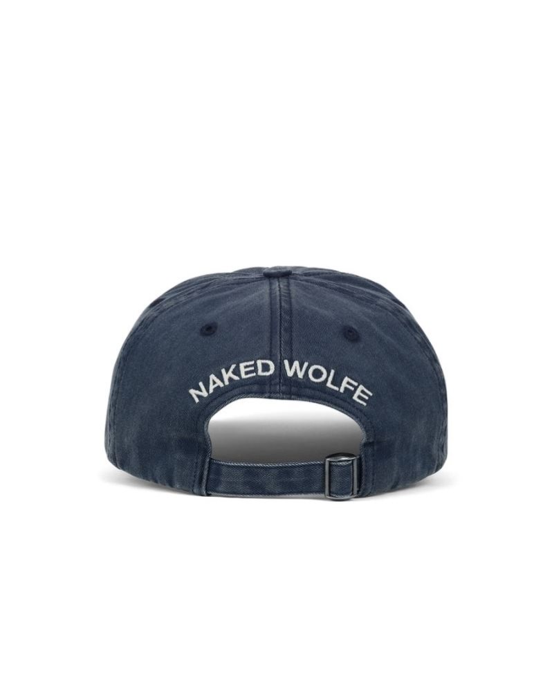 Gorras Naked Wolfe Baseball Washed Hombre Azules | MEXICO 371624DPM