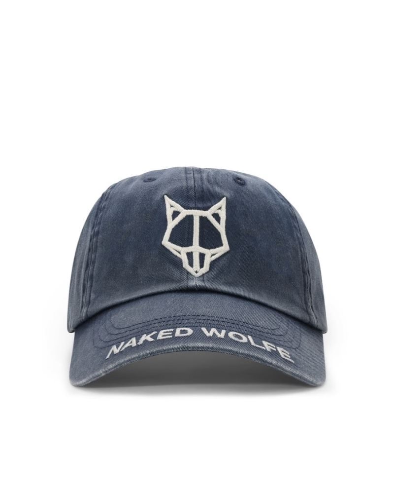 Gorras Naked Wolfe Baseball Washed Hombre Azules | MEXICO 371624DPM