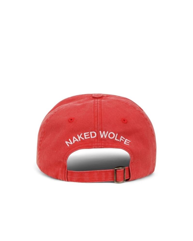 Gorras Naked Wolfe Baseball Washed Hombre Rojos | MEXICO 516279VQZ