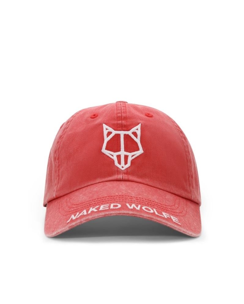 Gorras Naked Wolfe Baseball Washed Hombre Rojos | MEXICO 516279VQZ