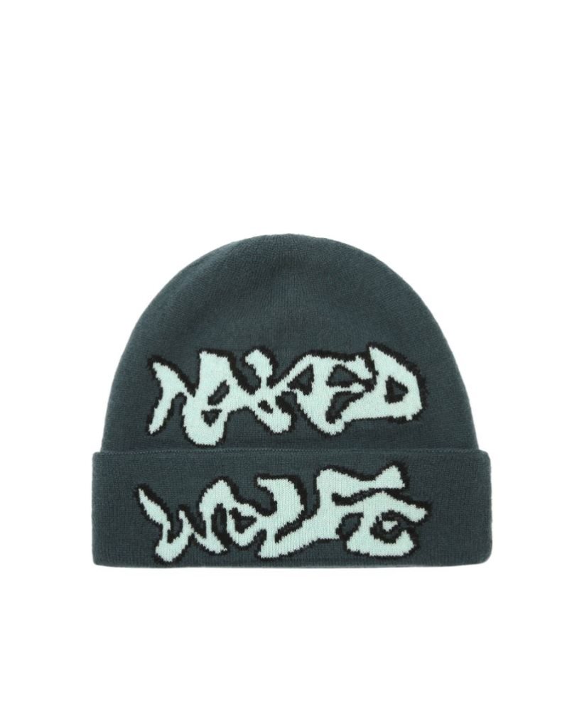 Gorro Naked Wolfe Logo Hombre Azules | MEXICO 195720ZIN