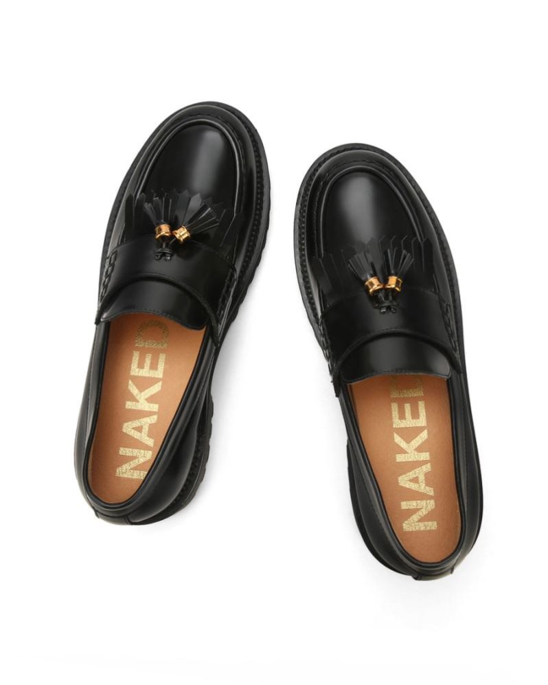 Mocasines Naked Wolfe Banter Box Leather Hombre Negros | MEXICO 901382NQW