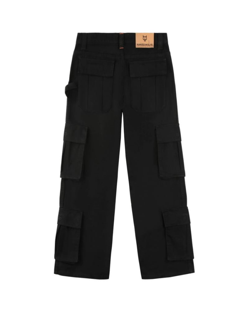 Pantalon Naked Wolfe Baggy Pocket Cargo Hombre Negros | MEXICO 354709ZGR