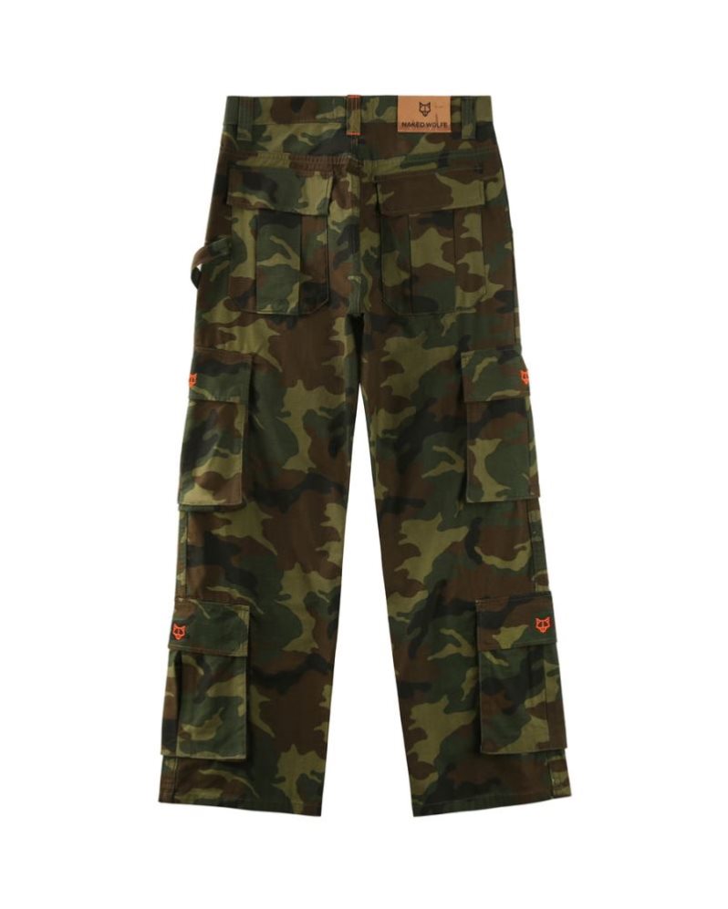 Pantalon Naked Wolfe Baggy Pocket Cargo Hombre Camuflados | MEXICO 074236NHT