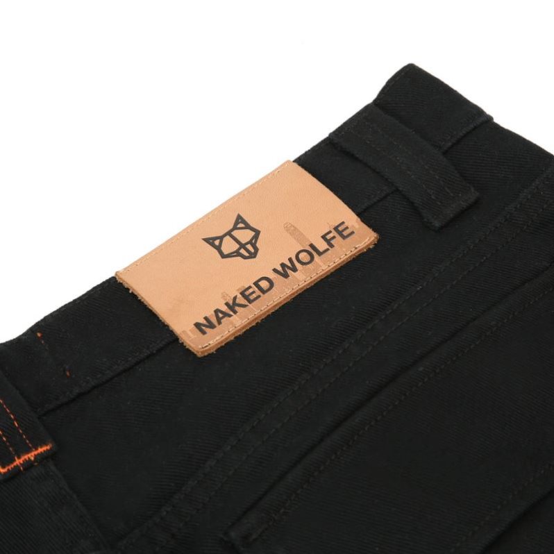 Pantalon Naked Wolfe Baggy Pocket Cargo Logo Hombre Negros | MEXICO 924375IJY