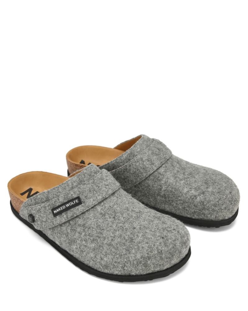 Pantuflas Naked Wolfe Malta Felt Hombre Grises | MEXICO 052786KVE