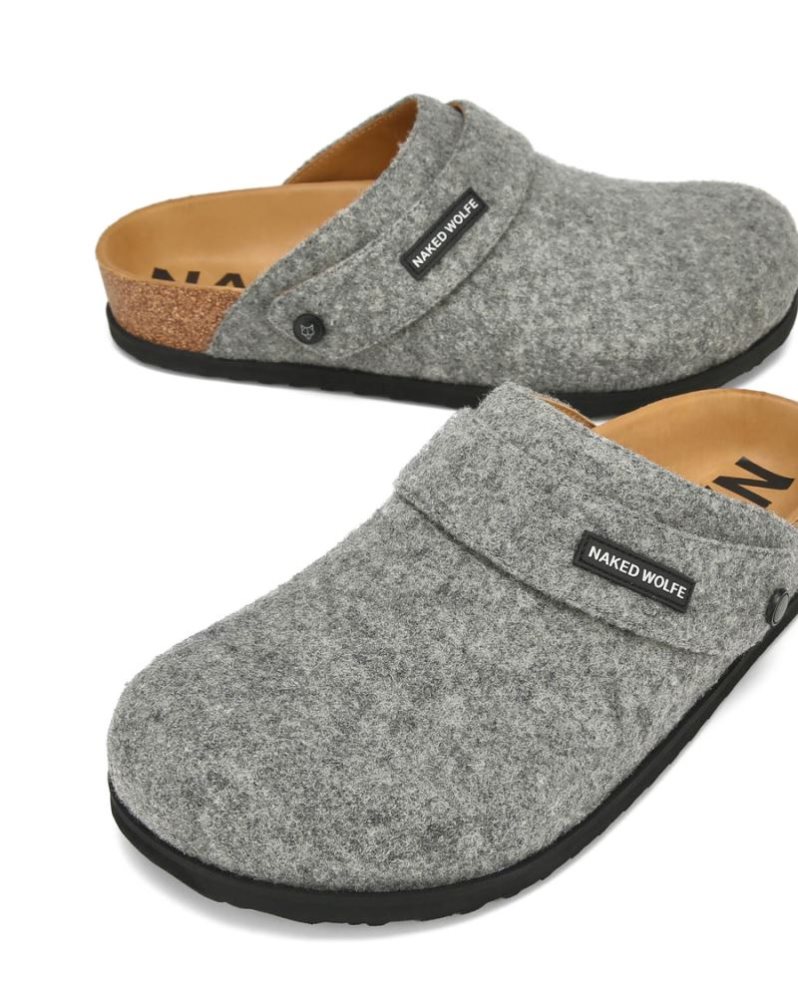 Pantuflas Naked Wolfe Malta Felt Hombre Grises | MEXICO 052786KVE