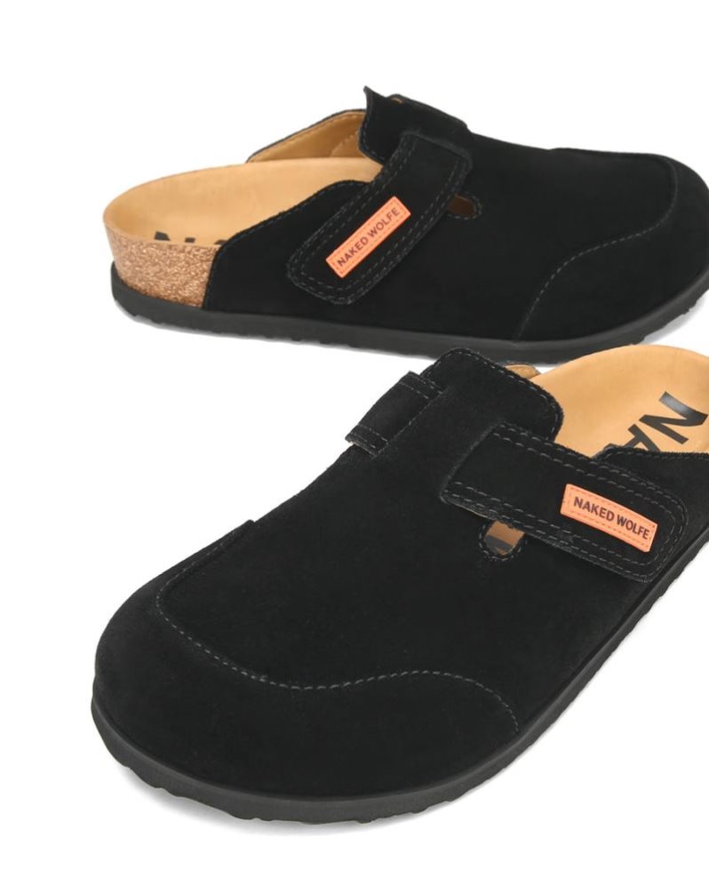 Pantuflas Naked Wolfe Melt Suede Hombre Negros | MEXICO 519483JTW