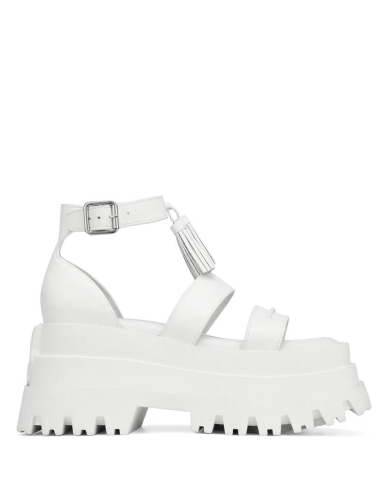 Sandalias Plataforma Naked Wolfe Dare Mujer Blancos | MEXICO 536127IEX