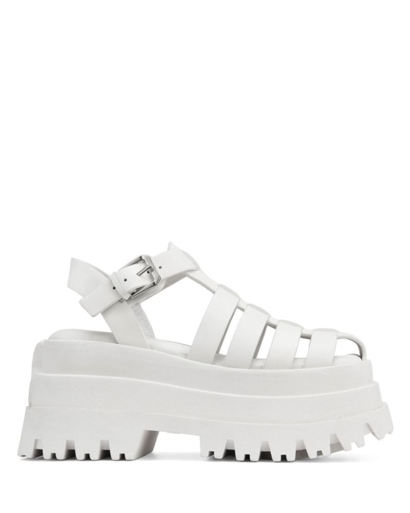 Sandalias Plataforma Naked Wolfe Devil Mujer Blancos | MEXICO 483027BQT