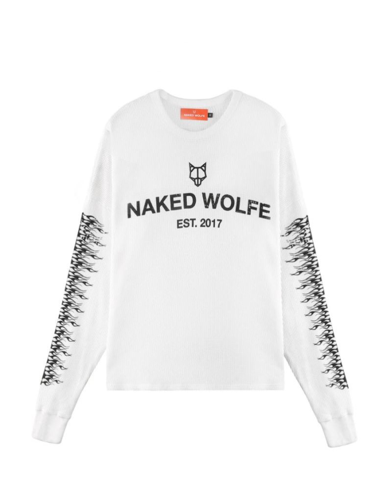 Sudaderas Naked Wolfe Thermal Hombre Blancos | MEXICO 741589ROS