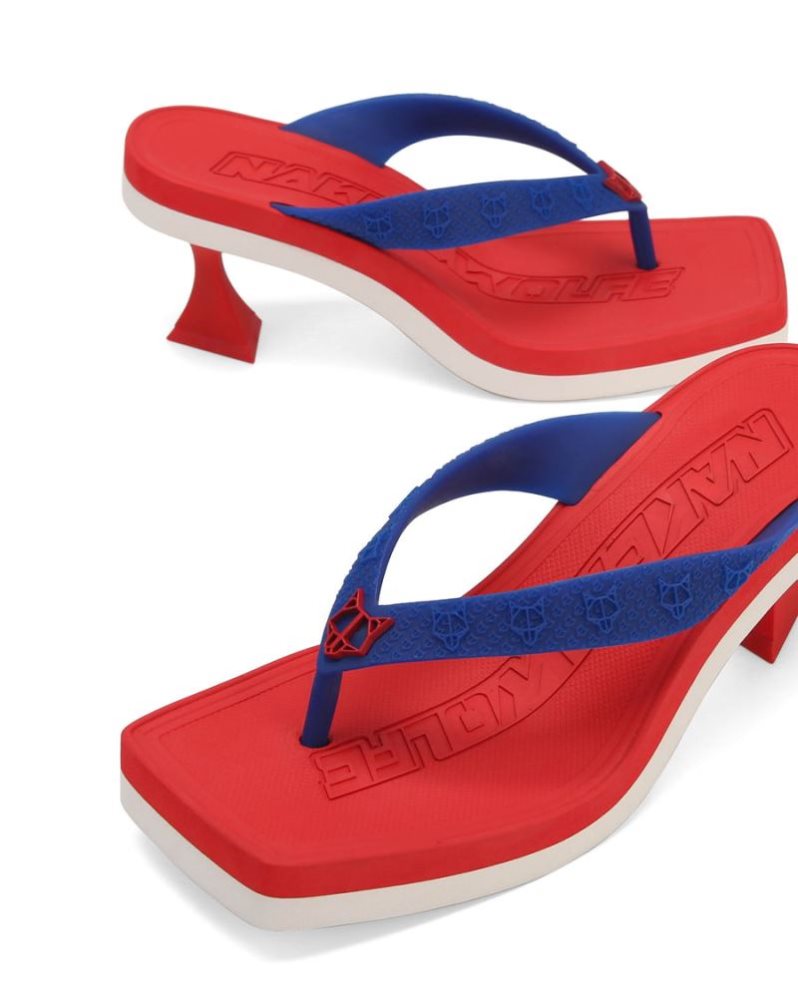 Tacones Naked Wolfe Foxy USA Mujer Rojos Azules | MEXICO 906173RLN