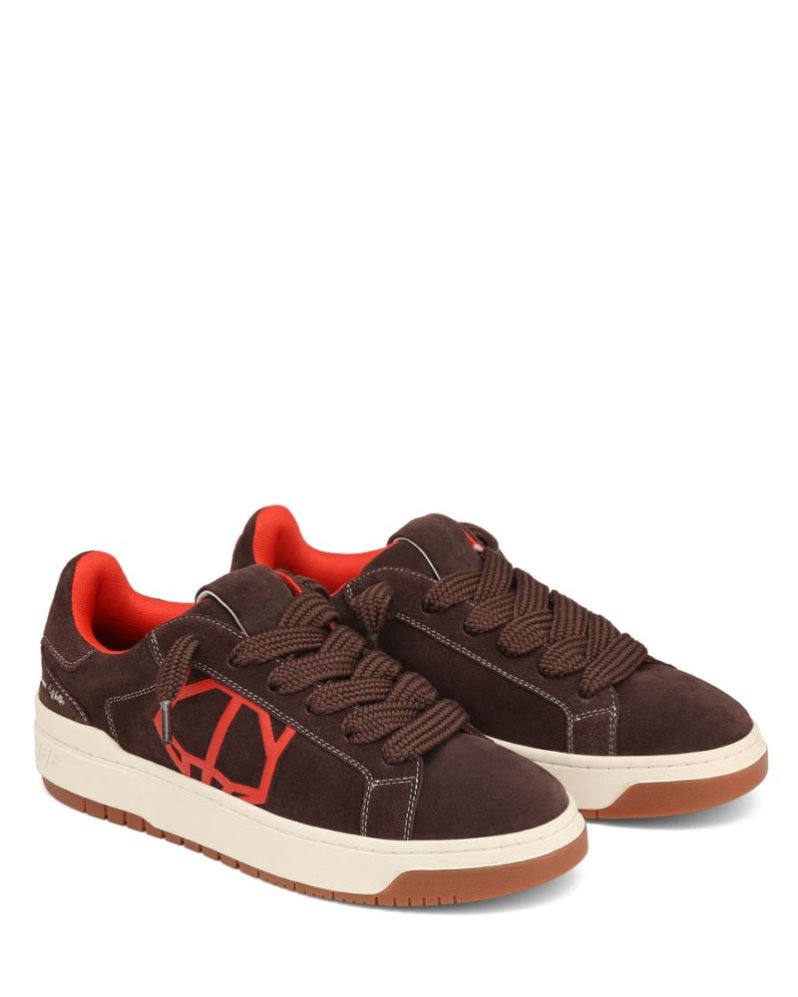 Tenis Naked Wolfe Chrome Suede Hombre Chocolate | MEXICO 934086LVZ