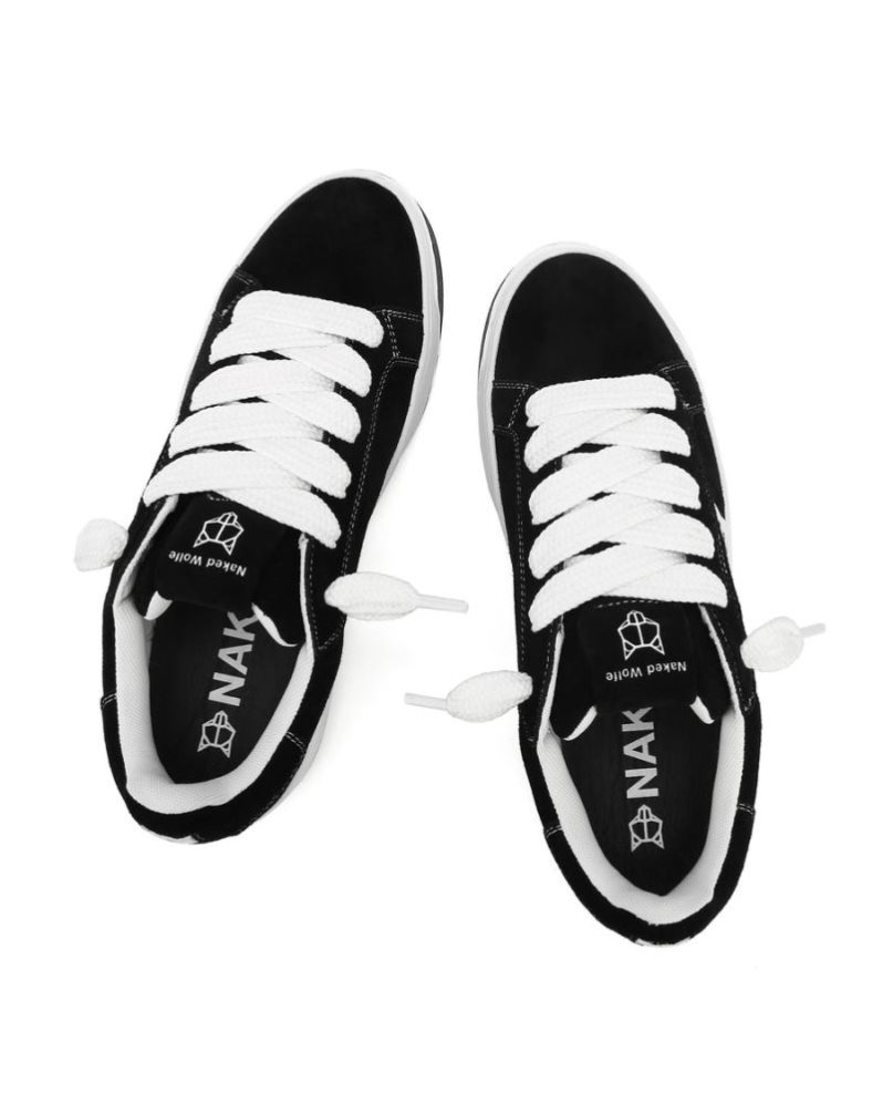 Tenis Naked Wolfe Chrome Suede Hombre Negros | MEXICO 760289ZLM