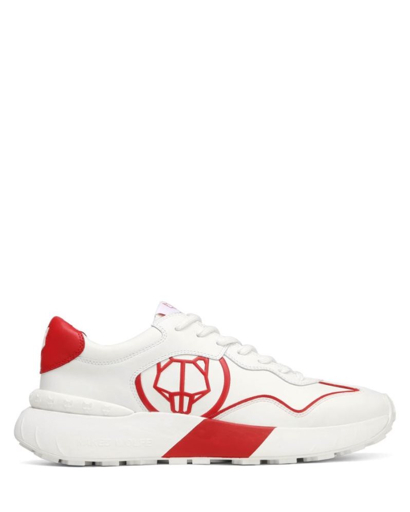 Tenis Naked Wolfe Drought Hombre Blancos Rojos | MEXICO 568317XBN