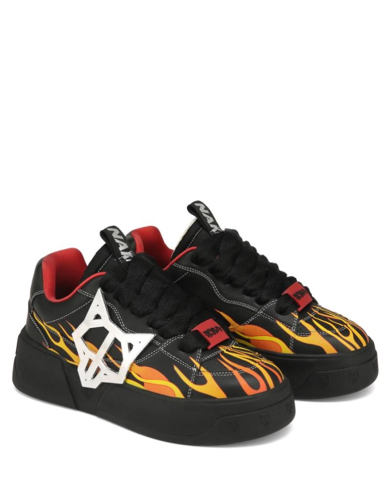 Tenis Naked Wolfe Kosa Flames Hombre Negros | MEXICO 453672CEB