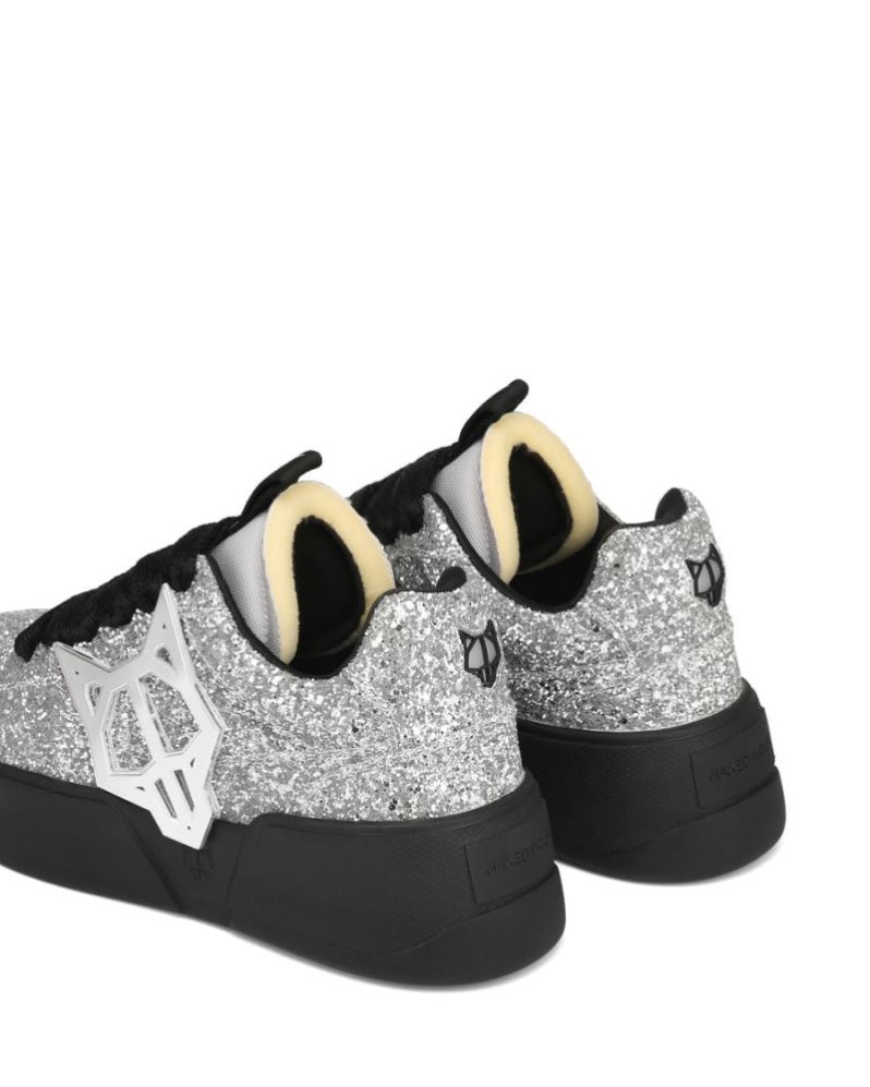 Tenis Naked Wolfe Kosa Sparkle Hombre Plateados Negros | MEXICO 078295MDY