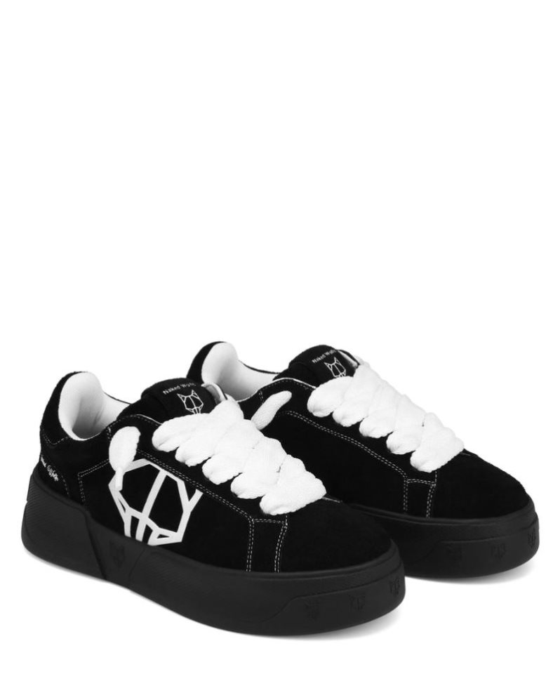 Tenis Naked Wolfe Kray Hairy Cow Suede Hombre Negros | MEXICO 950637FRY