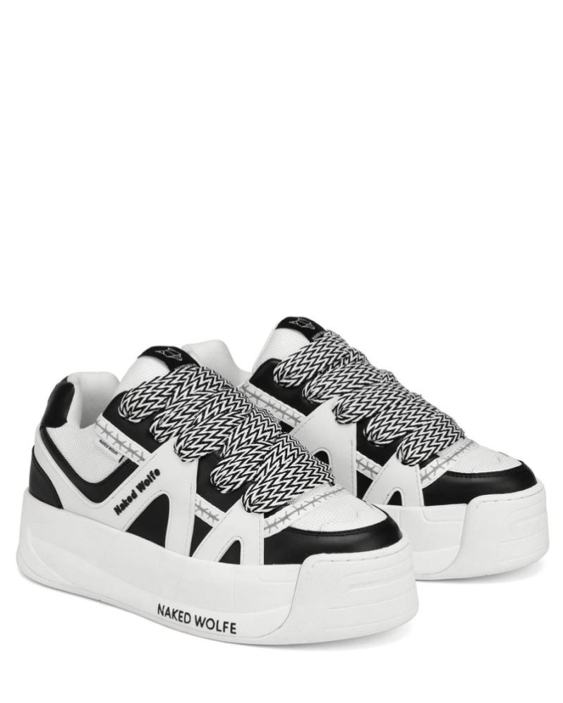 Tenis Naked Wolfe Slide Combo Hombre Negros Blancos | MEXICO 429863NDA