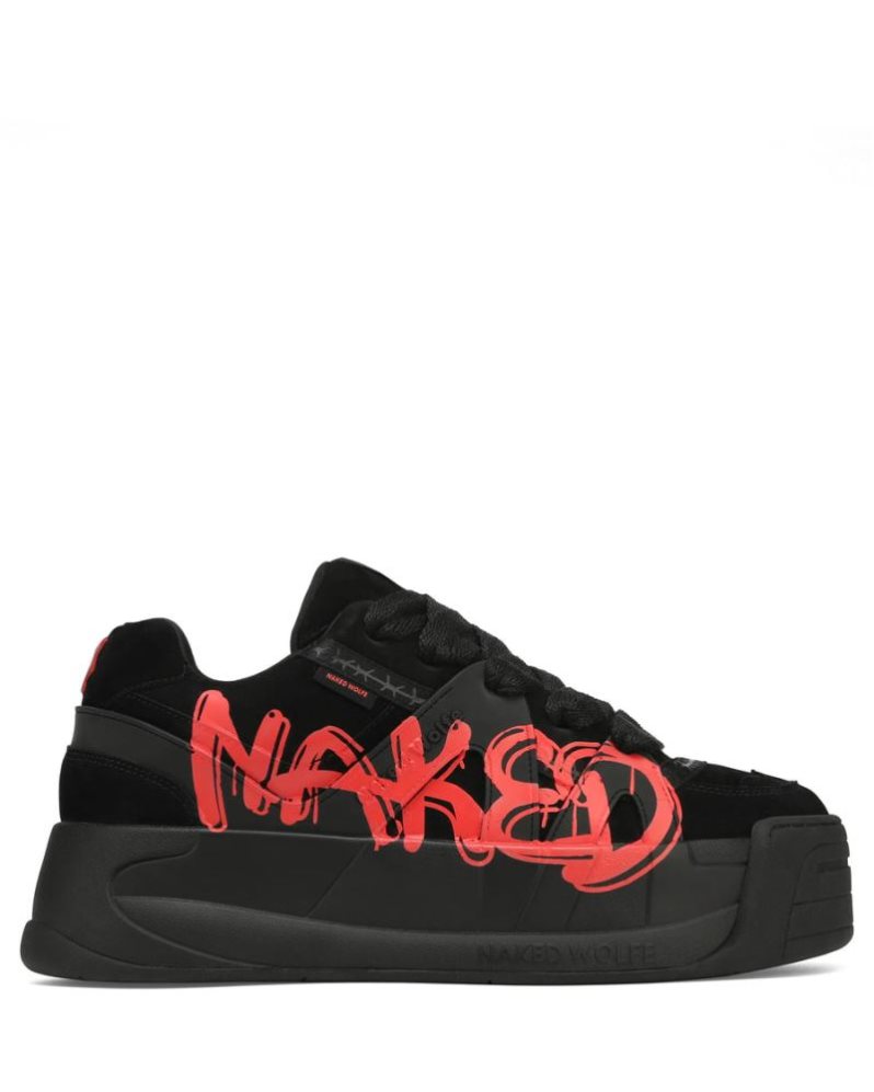 Tenis Naked Wolfe Slide Hombre Negros Rojos | MEXICO 435912MXZ