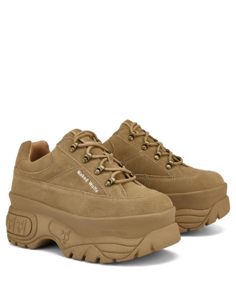 Tenis Naked Wolfe Sporty Suede Mujer Marrom | MEXICO 412760ESM