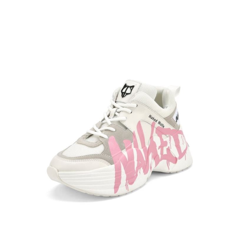 Tenis Naked Wolfe Track Logo Mujer Rosas | MEXICO 164328NZL